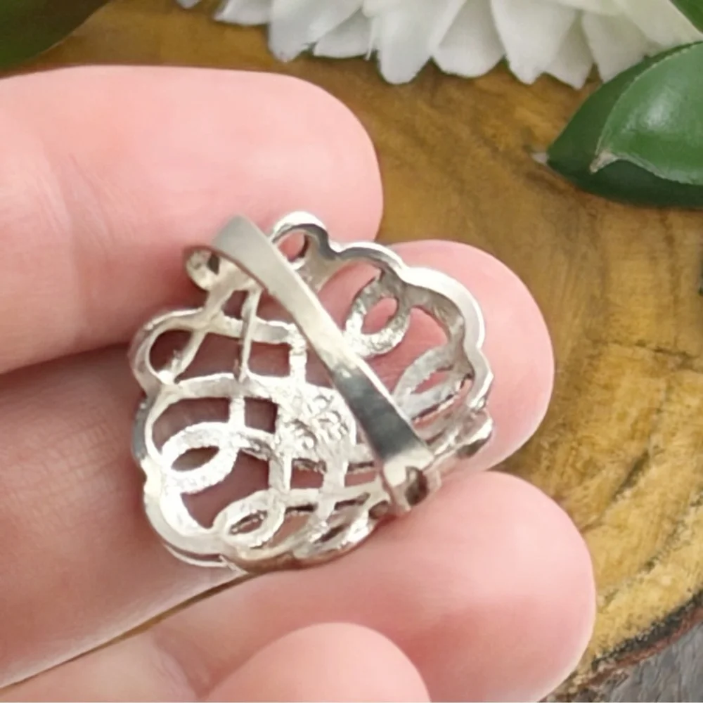 Vintage Art Deco Style Marcasite Ring Size 6 3/4 Size 6.75 Sterling Silver 925